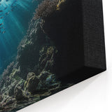 Scenic Underwater Art - Vibrant Coral Reef and Sunlit Ocean Print