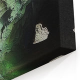 Natural Cave Pictures - Majestic Cave Waterfall with Greenery Print