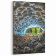 Cave Wall Art - Mystical Cave with Glowing Crystal Formations