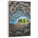 Cave Wall Art - Mystical Cave with Glowing Crystal Formations