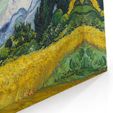 Starry Night Wall Art - Wheat Field with Cypresses Canvas Print