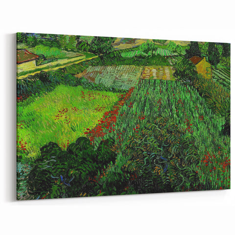 Van Gogh Art Prints - Field with Poppies Canvas Wall Decor
