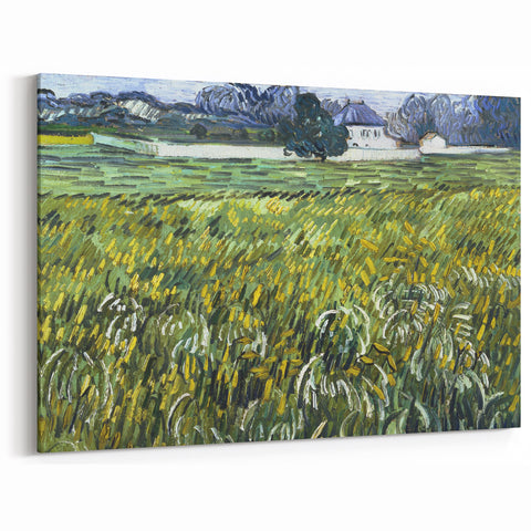 Van Gogh Canvas Prints - Green Wheat Fields Landscape Wall Art