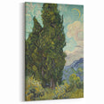 Van Gogh Art Prints – Cypress Trees Impressionist Canvas Wall Art
