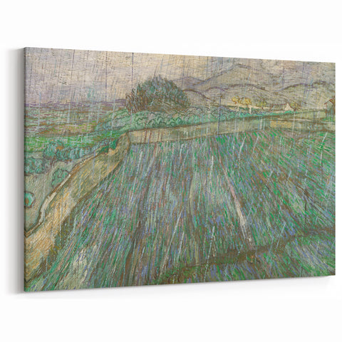 Van Gogh Art Prints – Rainy Wheatfields Landscape Impressionist Canvas