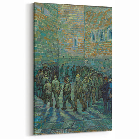 Starry Night Wall Art – Van Gogh's Prisoners Exercising Canvas Print