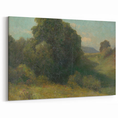 Modern Wall Art - Serene Valley Landscape with Lush Greens