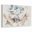Modern Wall Art - Abstract Landscape with Tree and House