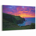 Vivid Sunset Cliffs Wall Art - Scenic Coastal Landscape Art Prints