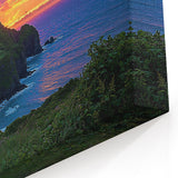 Vivid Sunset Cliffs Wall Art - Scenic Coastal Landscape Art Prints