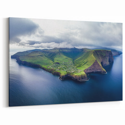 Majestic Cliffs Wall Art - Panoramic Landscape Art with Coastal Views
