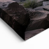 Towering Canyon Cliffs Wall Art - Scenic River Landscape Canvas Print