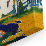 Modern Wall Art - Vibrant Abstract Landscape with Blue Trees