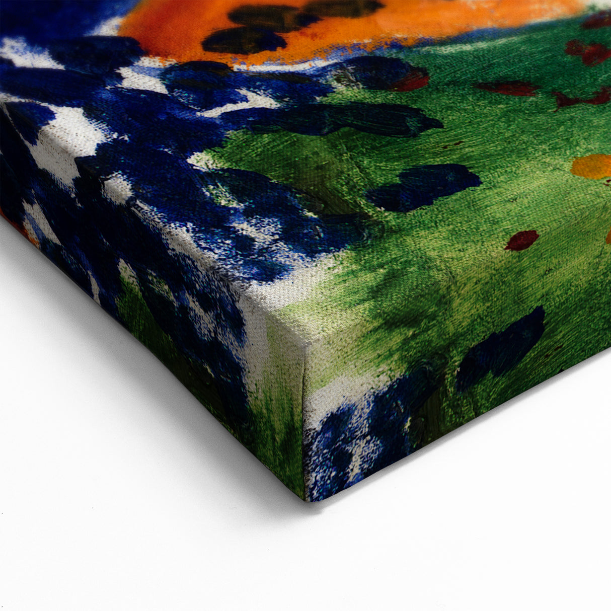 Modern Wall Art - Vibrant Abstract Landscape with Blue Trees