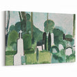 Modern Wall Art - Abstract Cemetery Landscape in Serene Greens