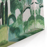 Modern Wall Art - Abstract Cemetery Landscape in Serene Greens
