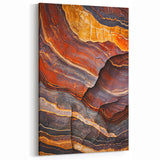 Abstract Cliff Layers Wall Art - Striking Earth Tones Canvas Print