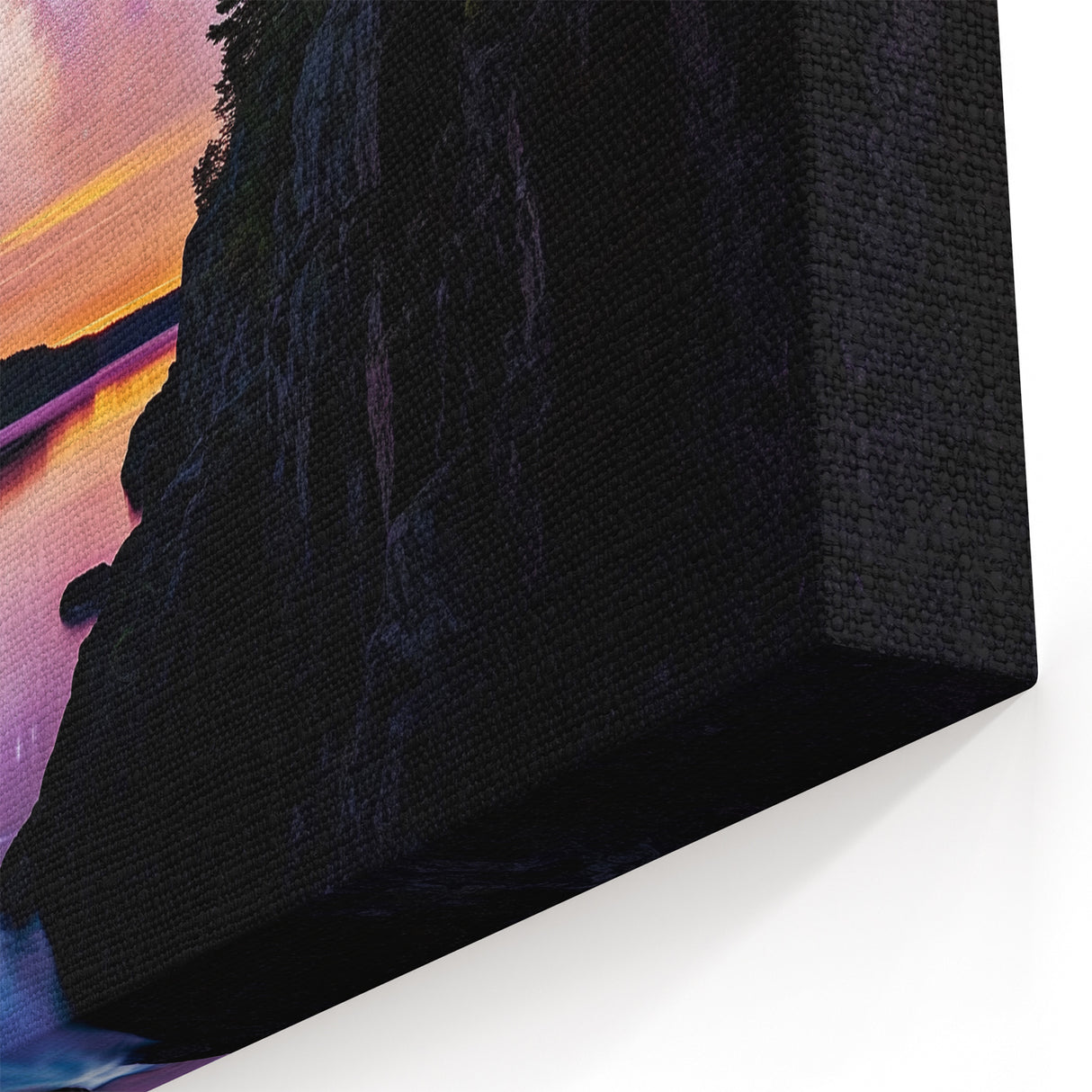 Milky Way Cliffs Wall Art - Starry Night Landscape Canvas Print