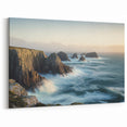 Majestic Coastal Cliffs Wall Art - Serene Ocean Waves Canvas Print