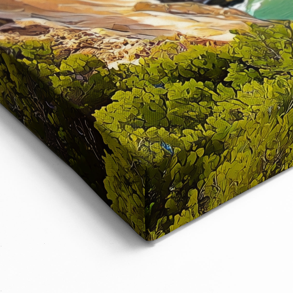 Cliffs Framed Print - Vibrant Coastal Cove with Turquoise Waters