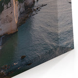 Cliffs Canvas Art - Sunset Over Dramatic White Cliffs