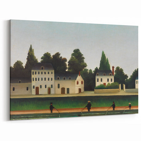 Modern Wall Art – Abstract Modern Art of Landscape and Four Fishermen