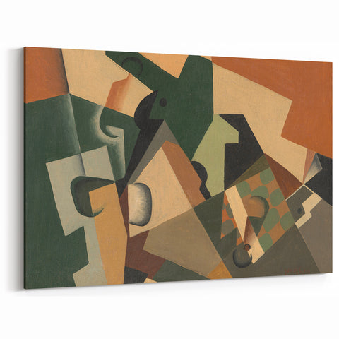 Modern Wall Art – Abstract Glass and Checkerboard by Juan Gris