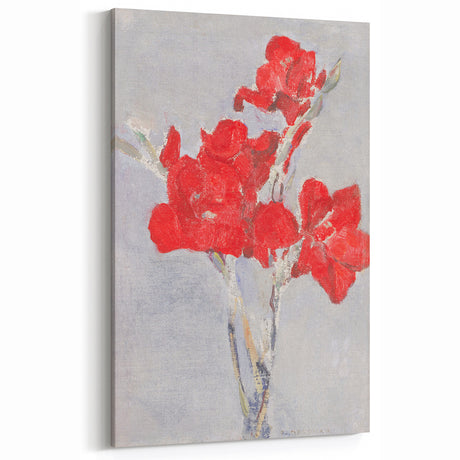Modern Wall Art - Piet Mondrian’s Red Gladioli Print