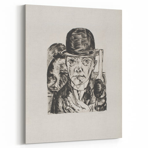 Modern Wall Art - Max Beckmann’s Self-Portrait in Bowler Hat Print