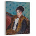 Portrait Wall Art - Girl with Fox Furs by William James Glackens