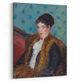 Portrait Wall Art - Girl with Fox Furs by William James Glackens
