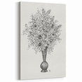 Elegant Black-and-White "Flower Vase" Sketch by Leo Gestel