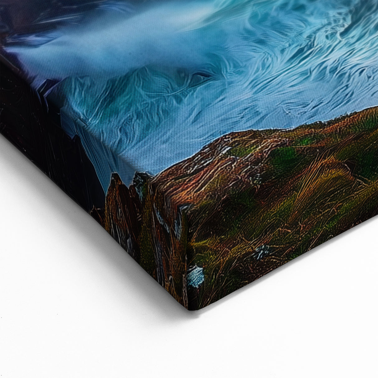 Cliffs Wall Art - Fiery Sunset Over Majestic Ocean Cliffs