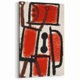 Abstract Modern Art: Minimalist Contemporary Red and Black Painting
