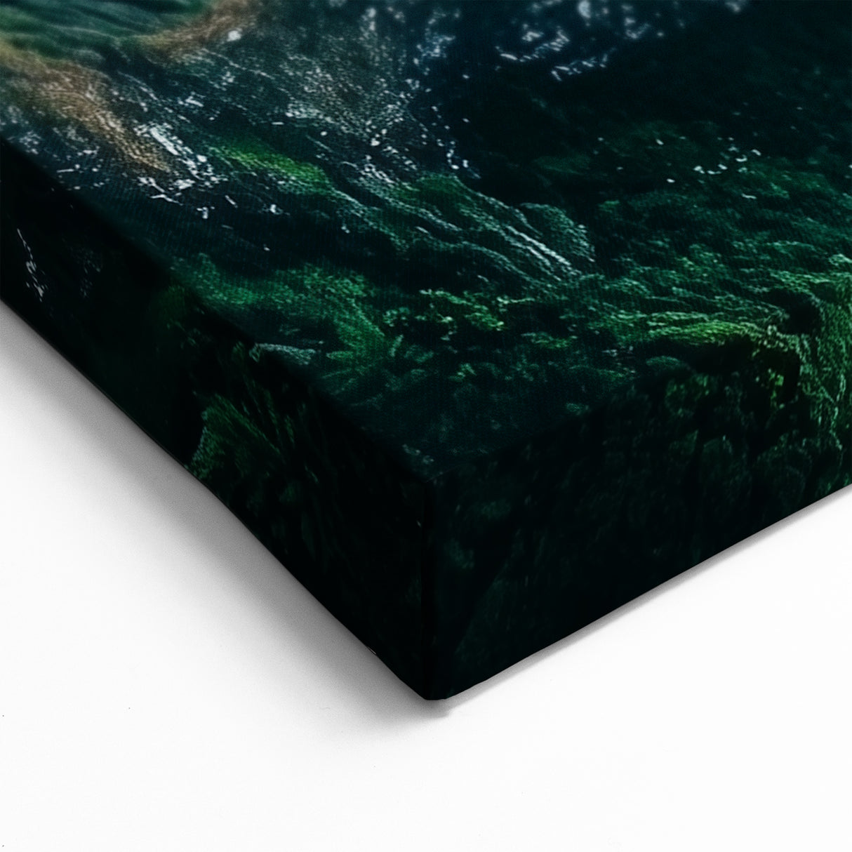 Cliffs Canvas Art - Lush Green Coastal Cliffs and Rolling Waves