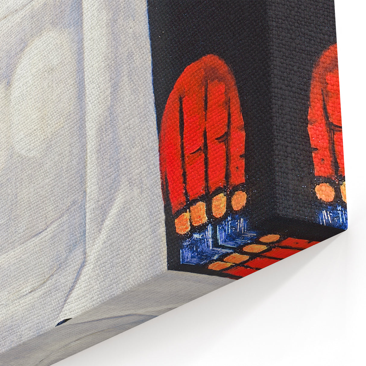 Modern Wall Art: Bold Contemporary Portrait with Red and Blue Tones