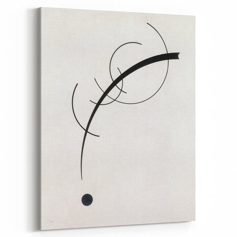 Minimalist Modern Art: Free Curve Design by Wassily Kandinsky