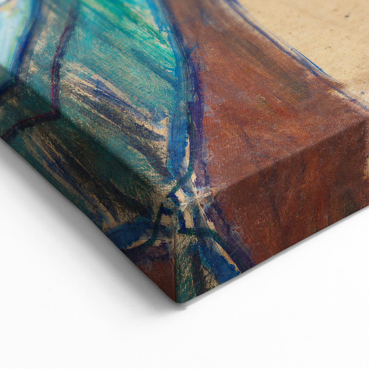 Modern Art Prints: Bold Abstract with Vibrant Red and Gold Strokes