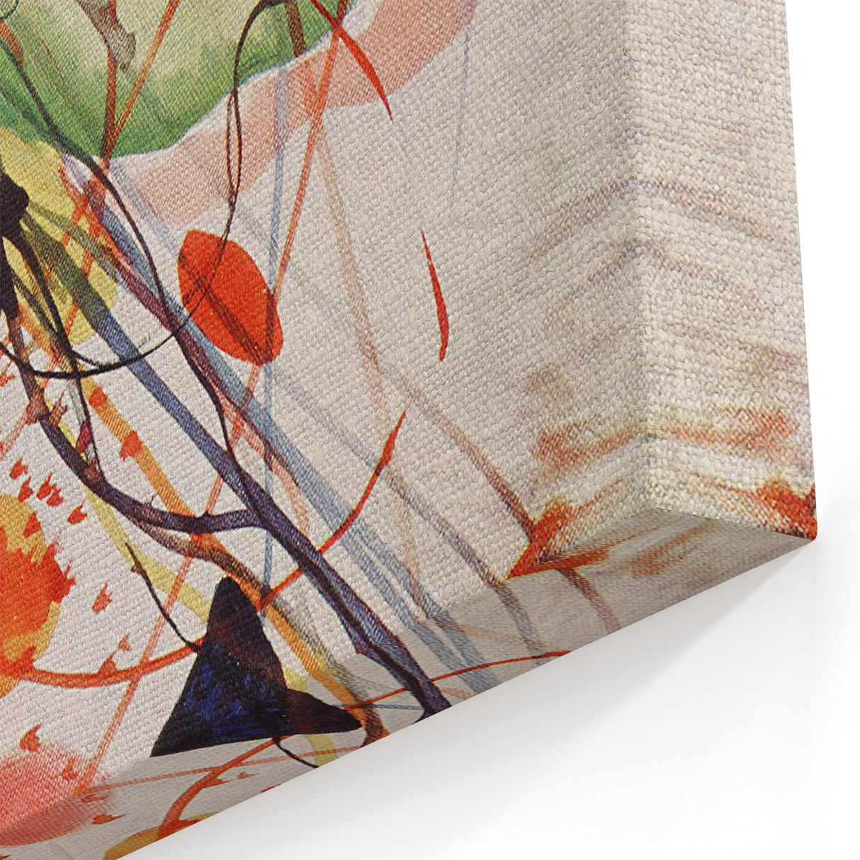 Modern Abstract Art: Vibrant Shapes in Red, Blue, and Yellow Tones
