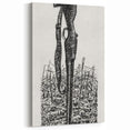 Expressionist Art - Rifle with Helmet in a Field by Leo Gestel
