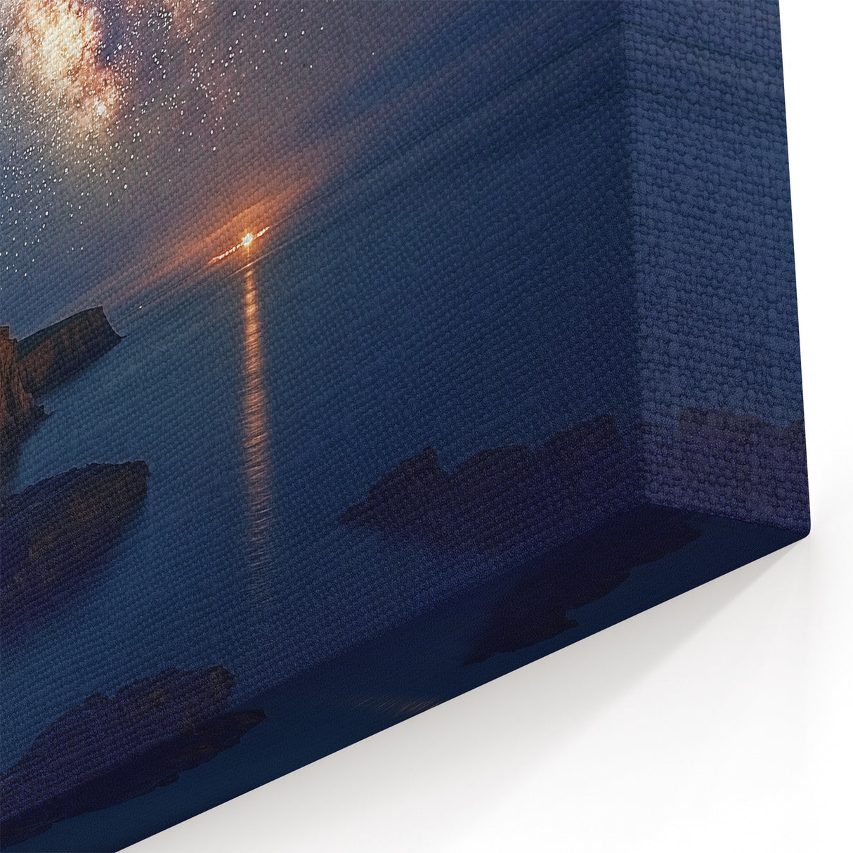 Cliffs Wall Art - Starry Night Sky and Coastal Horizon Photography