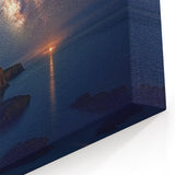 Cliffs Wall Art - Starry Night Sky and Coastal Horizon Photography