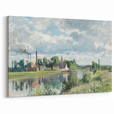 Impressionist Landscape - The River Oise by Camille Pissarro Print
