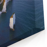 Cliffs Canvas Art - Dramatic Coastal Sunset and White Cliffs Decor