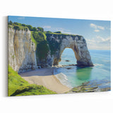 Cliffs Wall Art - Coastal Arch and Pristine Beach Landscape Decor