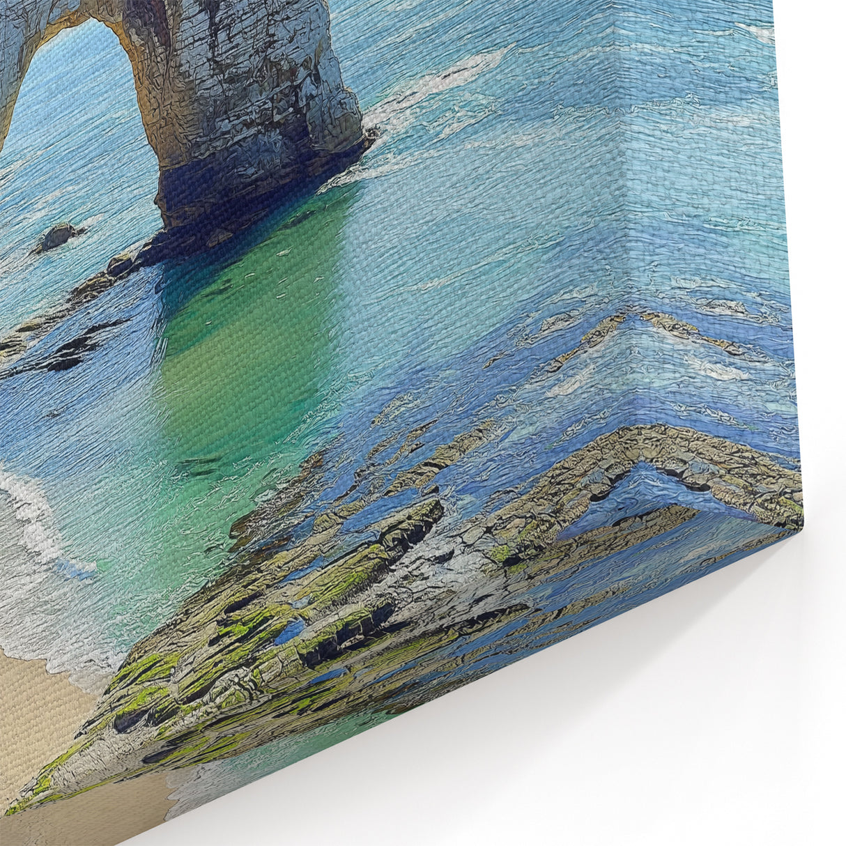 Cliffs Wall Art - Coastal Arch and Pristine Beach Landscape Decor