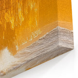 Cliffs Wall Art - Golden Coastal Cliffs and Ocean Waves Decor