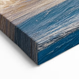 Cliffs Wall Art - Golden Coastal Cliffs and Ocean Waves Decor