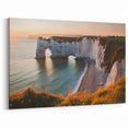 Cliffs Canvas Art - Sunset Coastal Arches and Serene Beach Decor