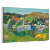 Impressionist Landscape - The Swineherd by Paul Gauguin Print